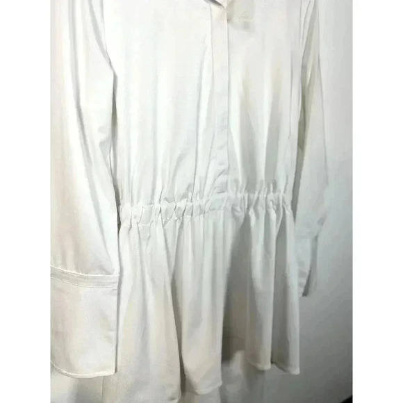 Du Jour Long Sleeve Hi-Low Hem Woven Blouse w/Slit Cuffs QVC Womens S Small NWOT - Picture 11 of 12